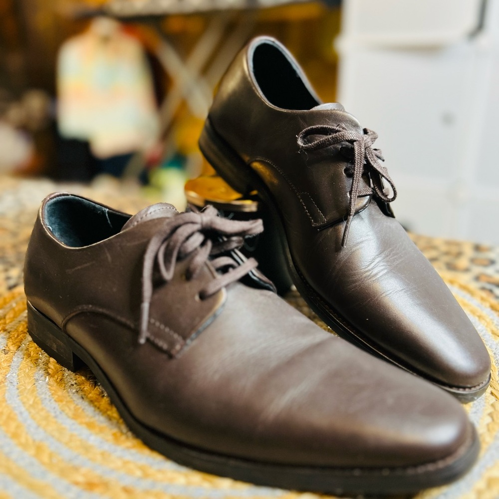 Calvin Klein Brown Mens size 8.5 Oxfords Dress shoes